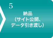 納品（サイト公開、データ引き渡し）